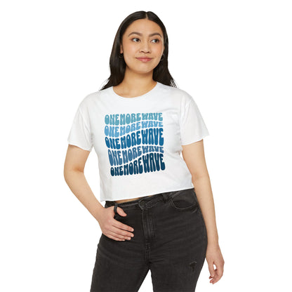 ONE MORE WAVE (Blue Wave) - Women's Crop Top