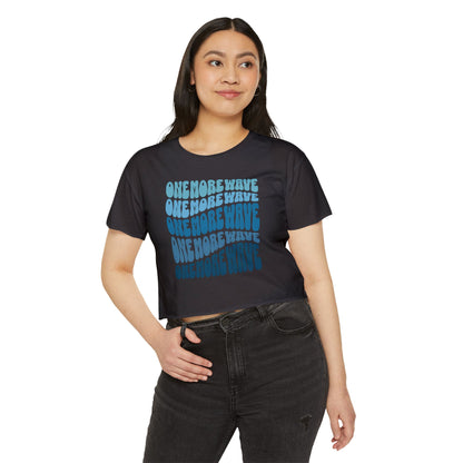 ONE MORE WAVE (Blue Wave) - Women's Crop Top