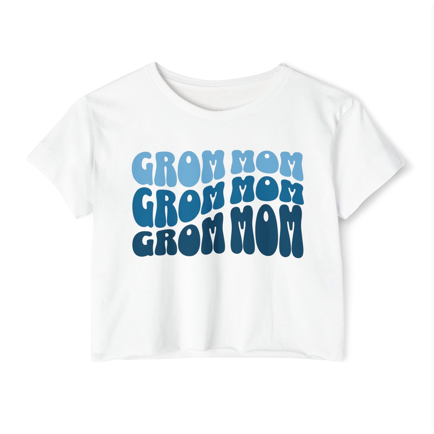 GROM MOM (Cool Blue) - Women's Crop Top