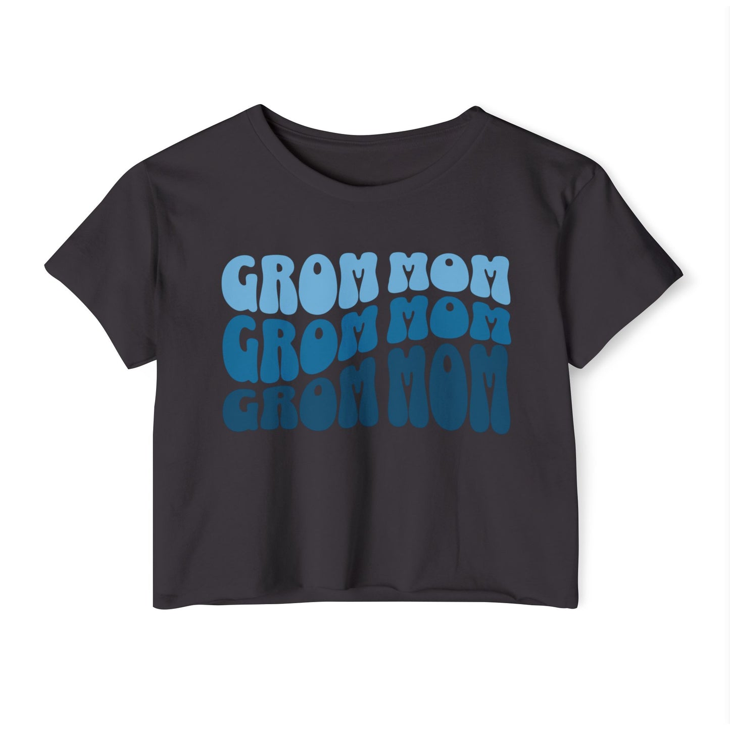 GROM MOM (Cool Blue) - Women's Crop Top