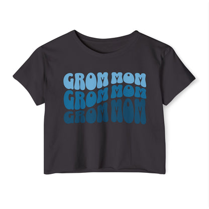 GROM MOM (Cool Blue) - Women's Crop Top