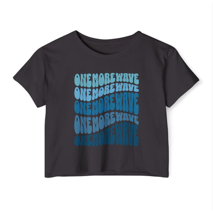 ONE MORE WAVE (Blue Wave) - Women's Crop Top