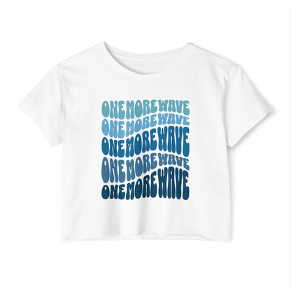ONE MORE WAVE (Blue Wave) - Women's Crop Top