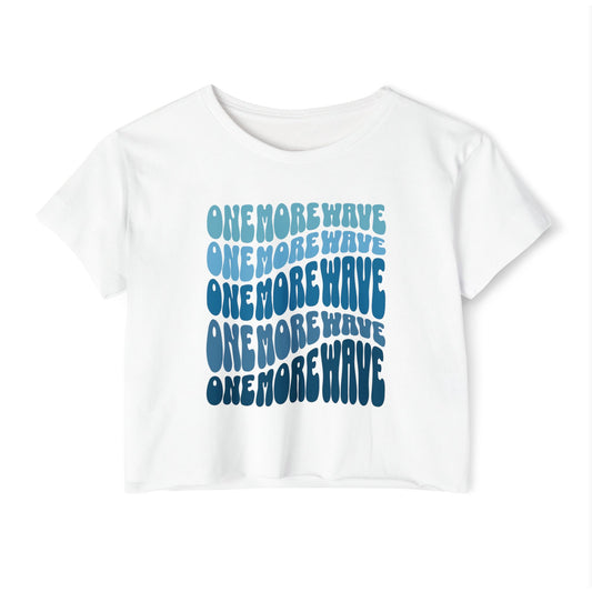 ONE MORE WAVE (Blue Wave) - Women's Crop Top