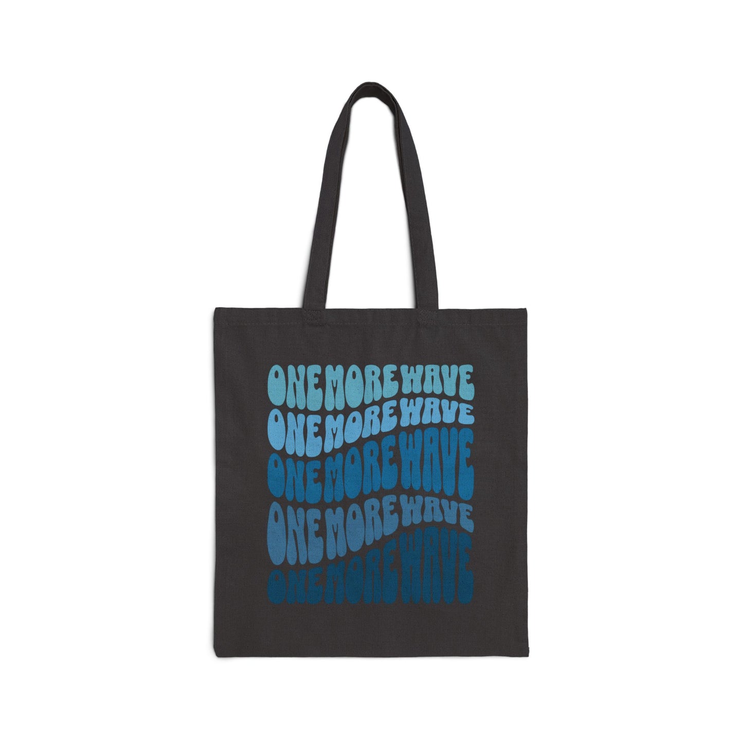 One More Wave (Blue Waves) Cotton Canvas Tote Bag