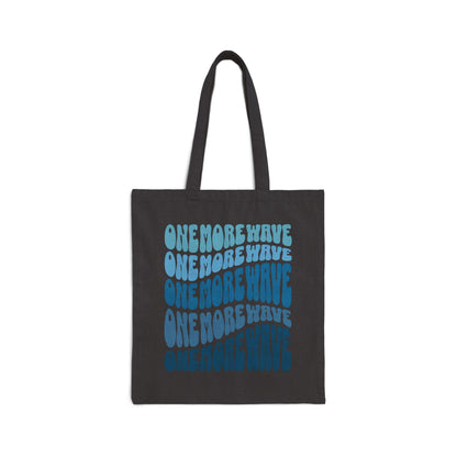 One More Wave (Blue Waves) Cotton Canvas Tote Bag